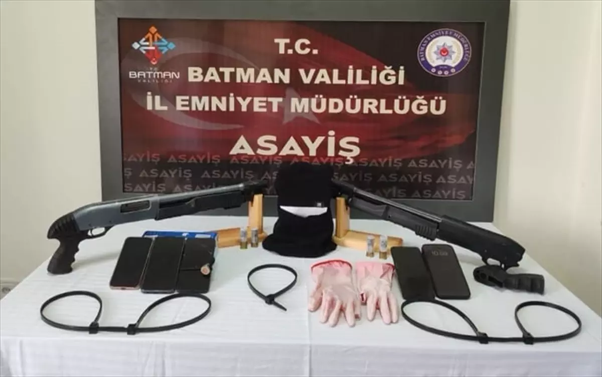 Batman'da Silahlı Suç Örgütüne Operasyon: 10 Gözaltı, 9 Tutuklama