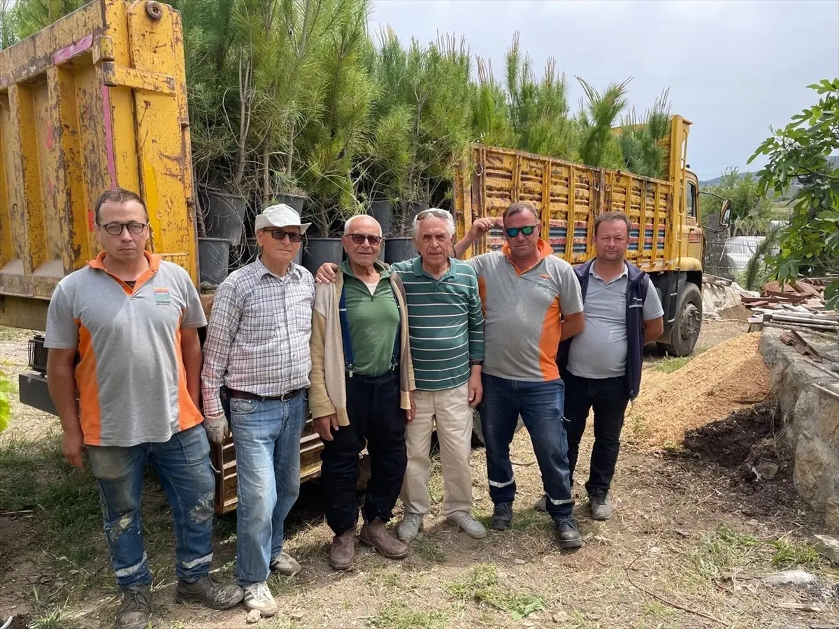 Doğa Dede'den Marmaris Belediyesine 650 Fidan Bağışı