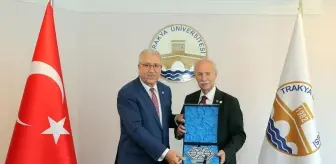 Ege Üniversitesi Rektörü Prof. Dr. Budak, Trakya Üniversitesi Rektörü Hatipler'i Ziyaret Etti