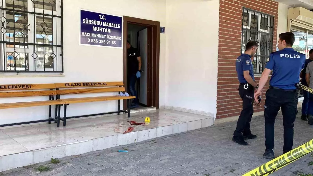 Elazığ'da Muhtar Silahlı Saldırıya Uğradı