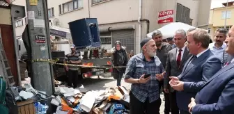 Erzincan'da Dükkan Yangını: Vali Hasar Tespit Çalışmalarını İnceledi