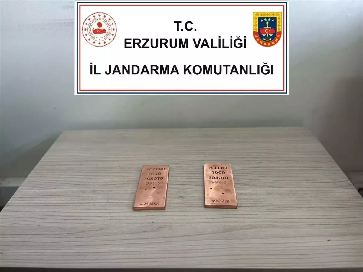 Erzurum'da Kaçakçılıkla Mücadele Operasyonunda Sahte Altın Ele Ge geçirildi