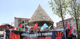 Erzurum'da Sağlıkçılardan Gazze İçin Protesto Yürüyüşü