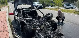 Seyir halindeyken küle dönen milyonluk araç Beşiktaş başkanının oğlunun çıktı
