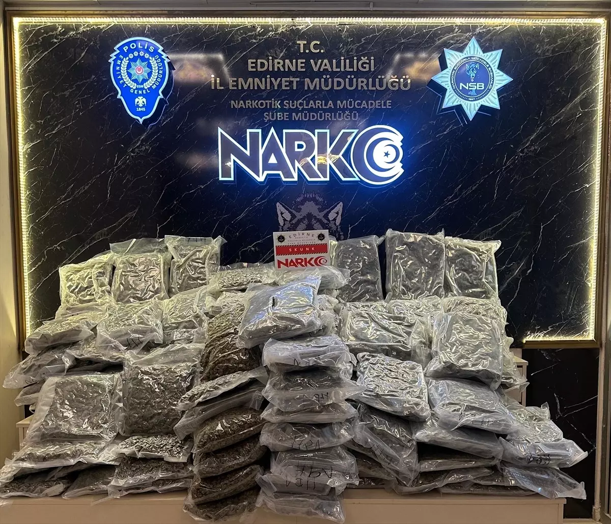 Hamzabeyli Sınır Kapısı'nda 115 Kilogram Skunk Ele Geçirildi