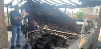 Samandağ'da Park Halindeki Araçta Yangın Çıktı