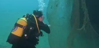 Karaburun Açıklarında 1,5 Ton Hayalet Ağ Temizliği Yapıldı