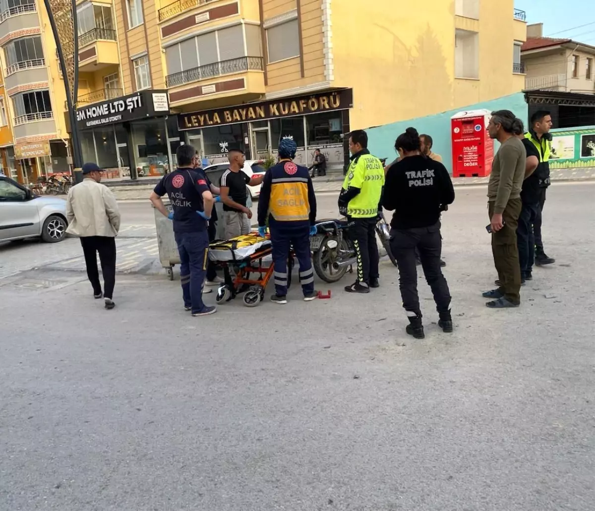Konya'da Motosiklet Sürücüsü Kazada Yaralandı