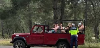 Marmaris'te Cip Safari Denetimi: 7 Sürücü Cezalandırıldı, 3 Araç Trafikten Men Edildi
