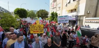 Mersin'de Filistin'e Destek Yürüyüşü Düzenlendi