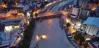 Osmaniye'de sağanak nedeniyle Bülbül Deresi taştı