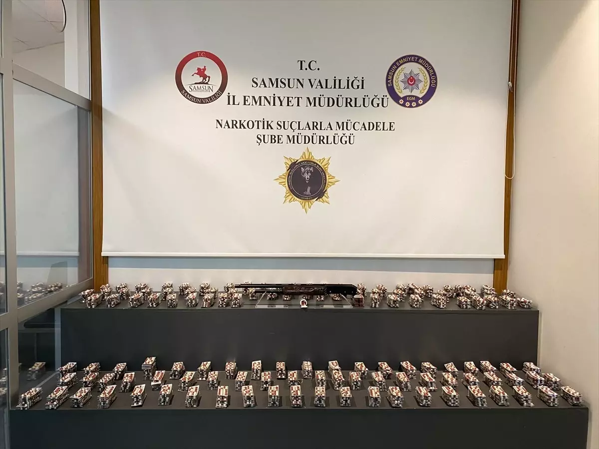 Samsun'da Narkotik Operasyonu: 15 Bin 680 Hap ve Tüfek Ele Geçirildi