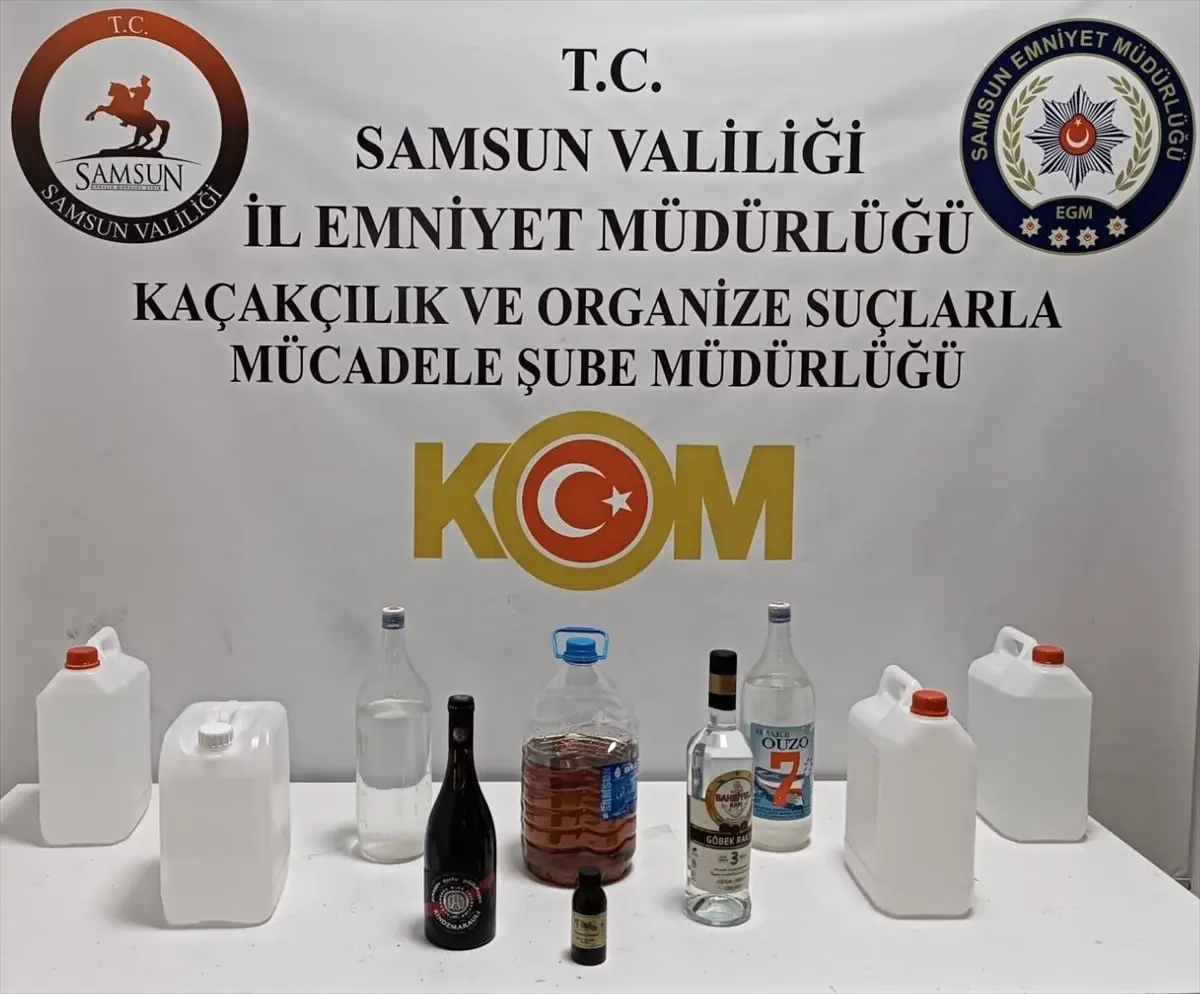 Samsun'da Sahte İçki İmalatına Geçit Yok