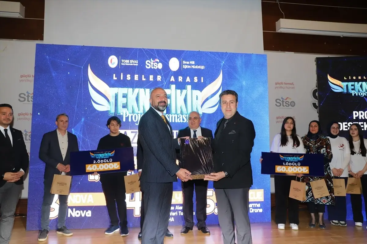 Sivas'ta Liseler Arası TEKNOFİKİR Proje Yarışması Ödülleri Sahiplerini Buldu