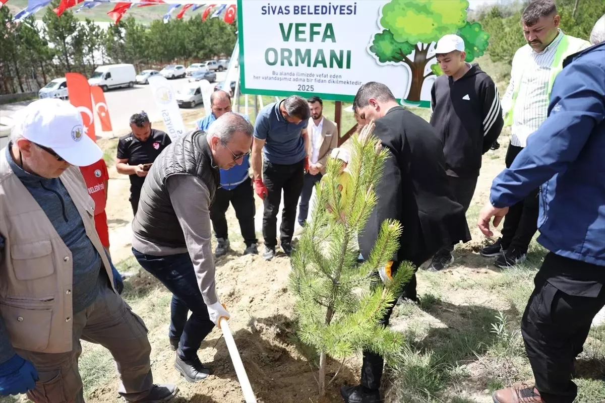 Sivas'ta vefat eden 535 kişi anısına fidan dikildi