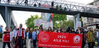 Tekirdağ'da Aile Haftası Yürüyüşü Düzenlendi