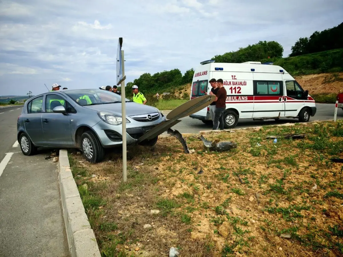 Tekirdağ'da Trafik Kazası: 1 Yaralı