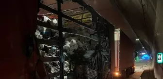 Zigana Tüneli'nde Tır Yangını