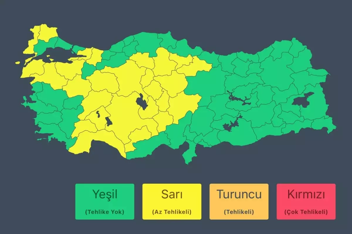 28 İlde Sarı Uyarı: Gök Gürültülü Sağanak ve Fırtına Bekleniyor