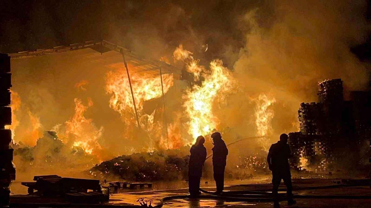 Bursa'da Palet Fabrikasında Yangın: Maddi Hasar Var