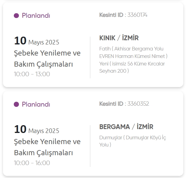 İzmir GEDİZ elektrik kesintisi! 10 Mayıs İzmir'de elektrik kesintisi ne zaman bitecek, elektrikler ne zaman gelecek?