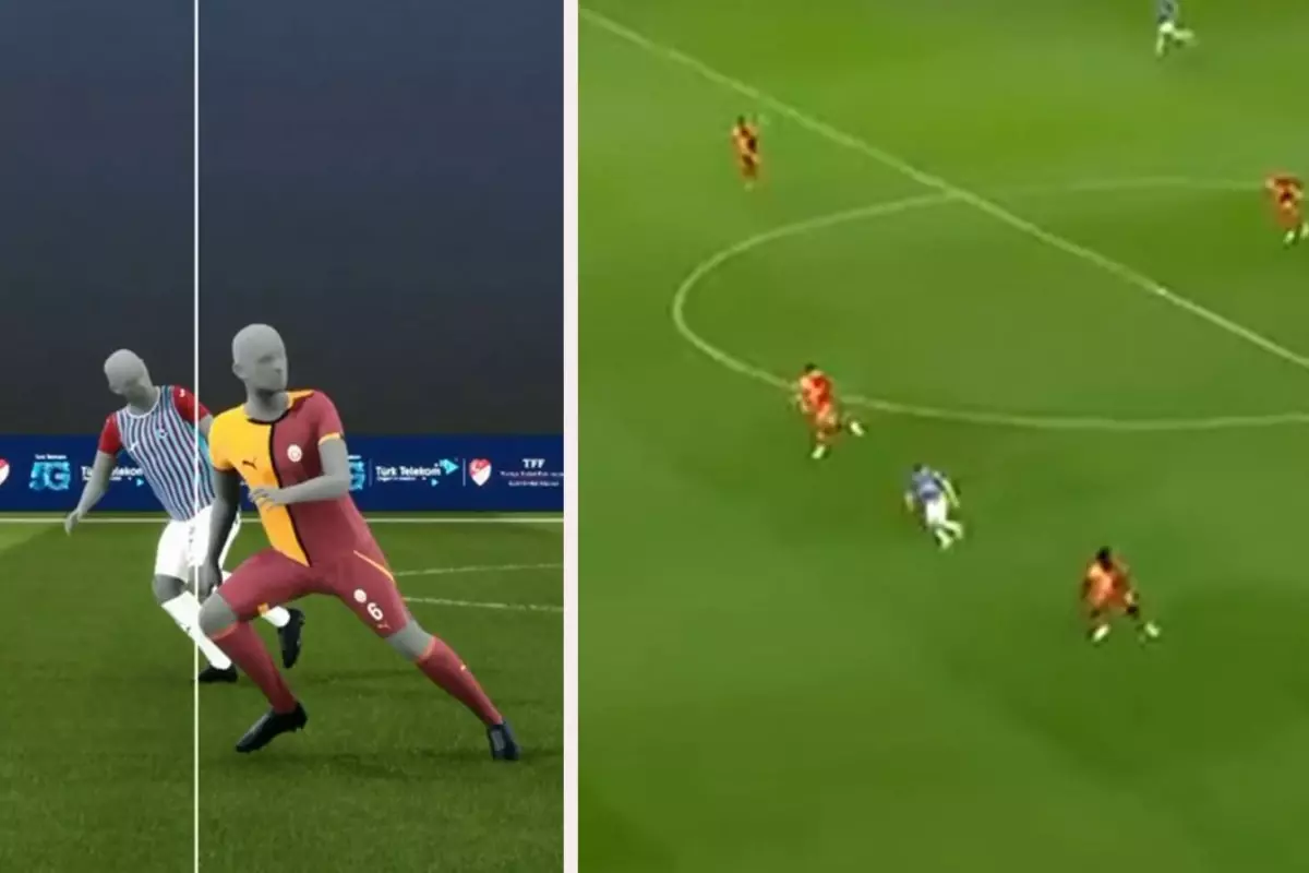 Trabzonspor'dan Galatasaray karşısında penaltı itirazı! Çekilen çizgi gündem oldu