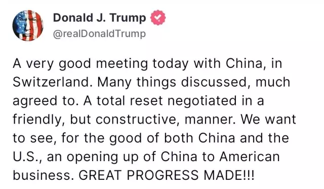 Trump Announced That an Agreement Was Reached in Trade Negotiations with China