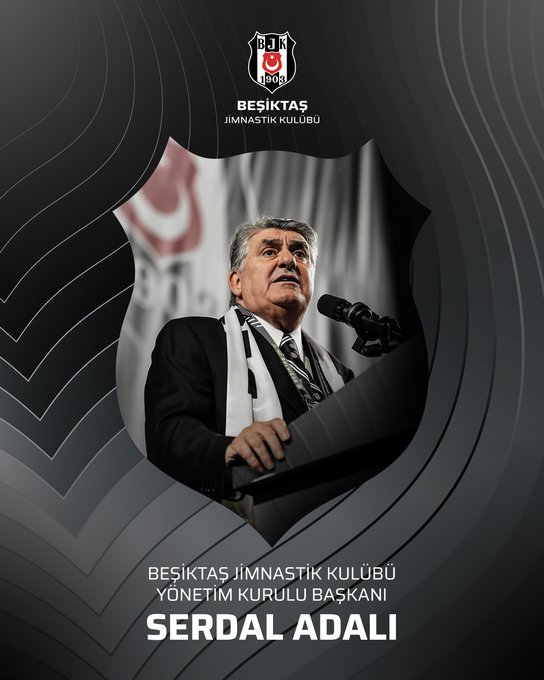 Beşiktaş'ta Serdal Adalı yeniden başkan seçildi Beşiktaş'ta Serdal Adalı yeniden başkan seçildi