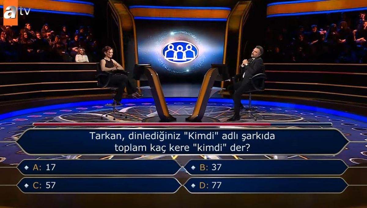 Tarkan, dinlediğiniz 'Kimdi' adlı şarkıda toplam kaç kere 'kimdi' der?