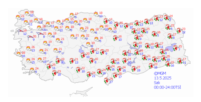 ANKARA HAVA DURUMU | 13 Mayıs Ankara'da hava nasıl olacak? Ankara günlük ve 5 günlük hava durumu tahmini! ANKARA HAVA DURUMU | 13 Mayıs Ankara'da hava nasıl olacak? Ankara günlük ve 5 günlük hava durumu tahmini!