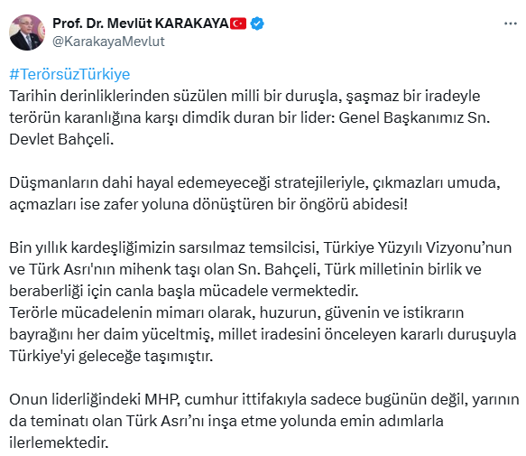 First assessment after PKK's disbandment decision from Bahçeli's assistant