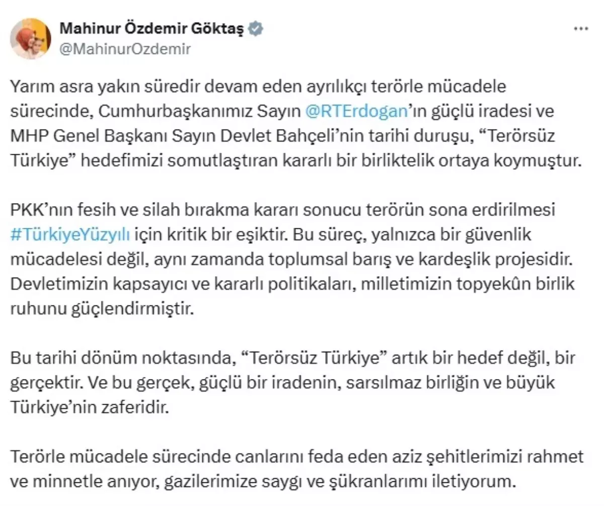 Bakan Göktaş: 'Terörsüz Türkiye artık bir gerçektir'
