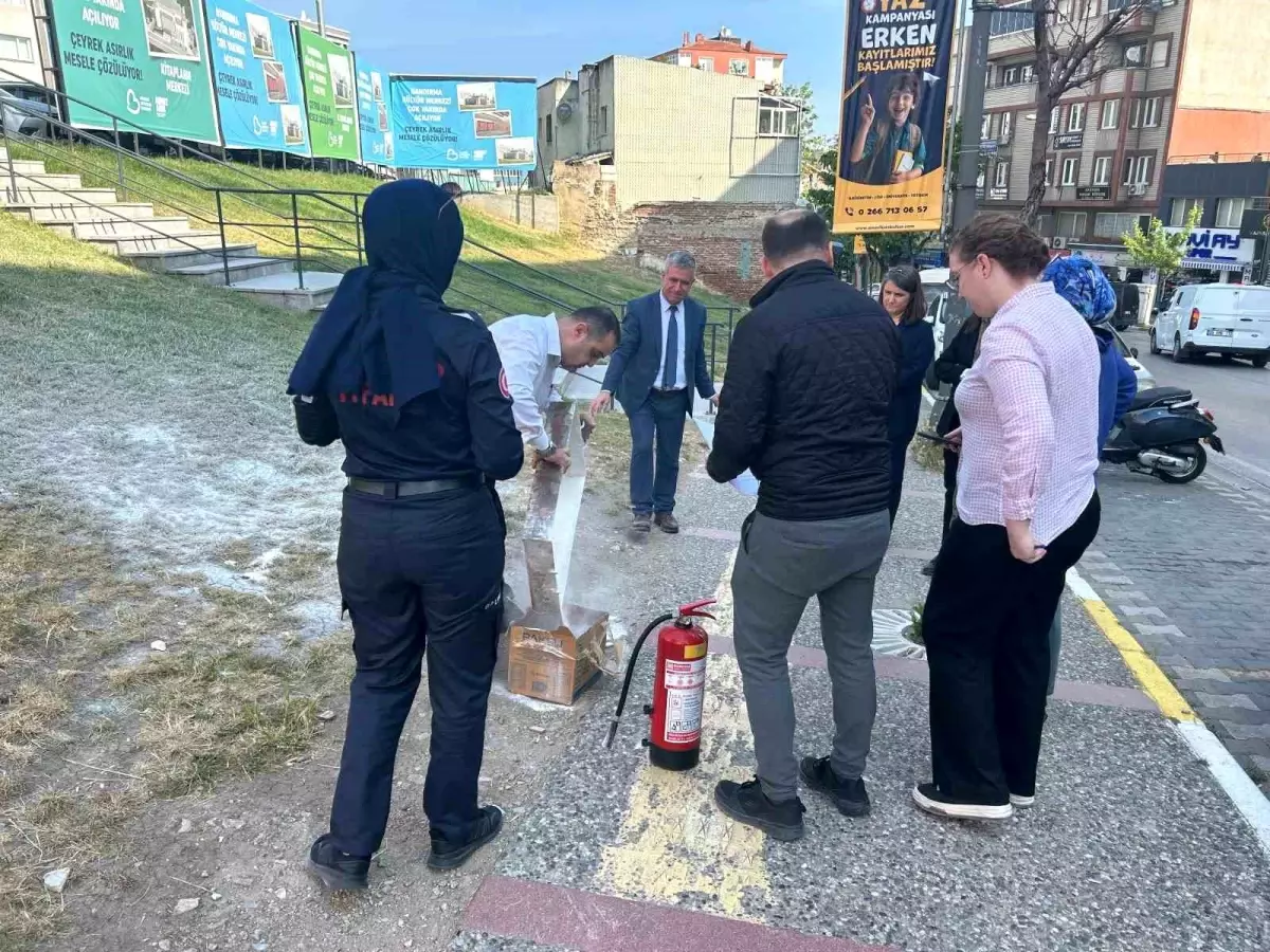 Bandırma'da Yangın Tatbikatı Gerçekleştirildi