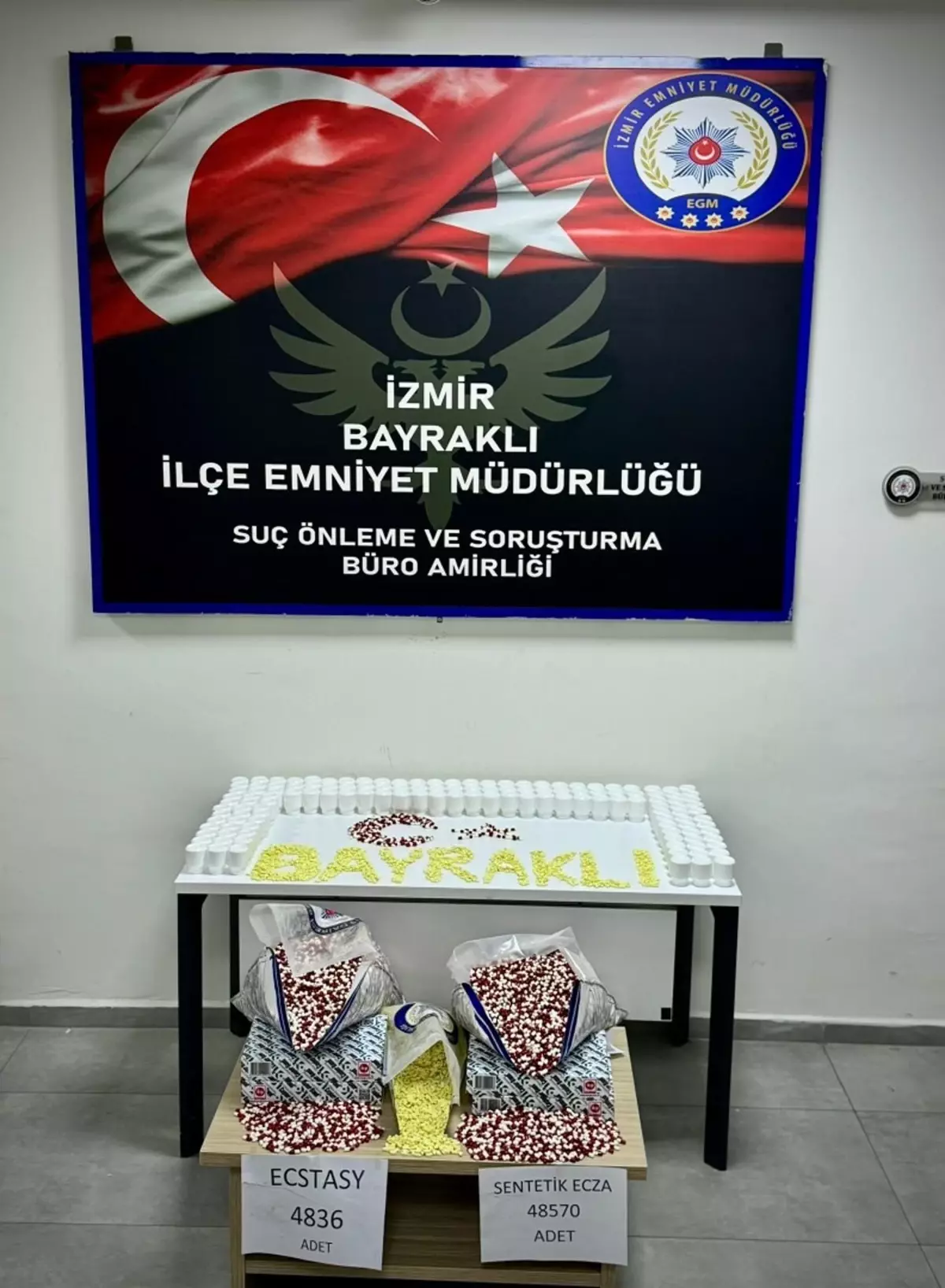 İzmir'de 53 bin 406 Sentetik Ecza Ele Geçirildi