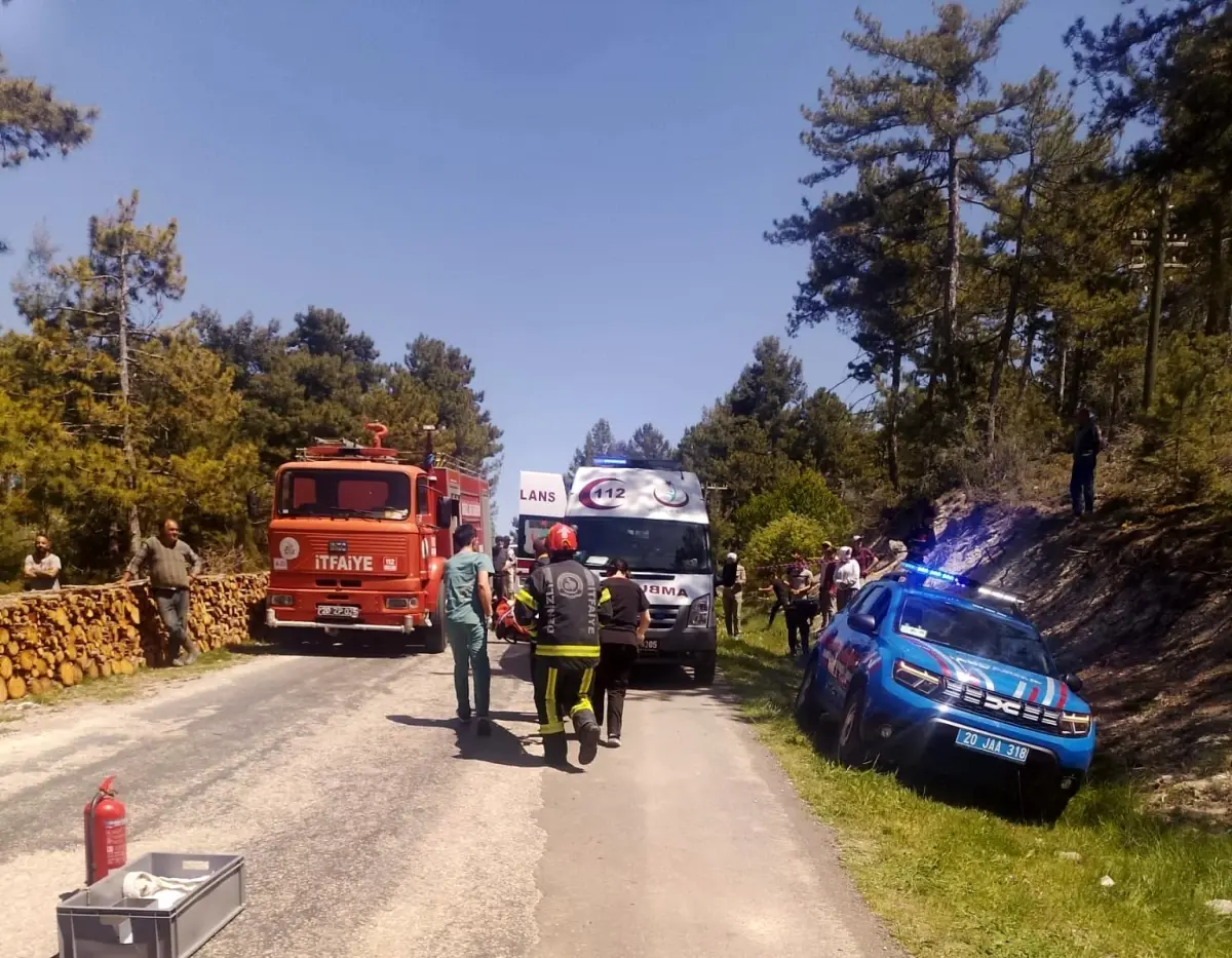 Denizli'de Otomobil Takla Attı, Sürücü Yaralandı