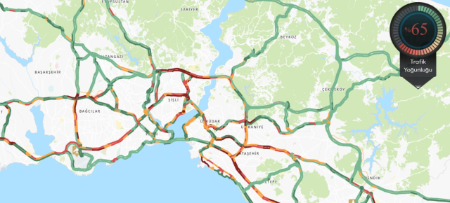 Trafik durumu haritası (CANLI) 12 Mayıs İstanbul'da trafik yoğunluğu yüzde kaç?