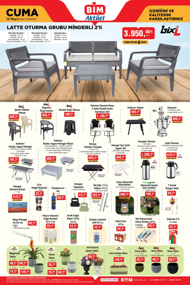 16 Mayıs BİM aktüel ürünler kataloğu! 16 Mayıs Cuma günü BİM'de hangi ürünler var?