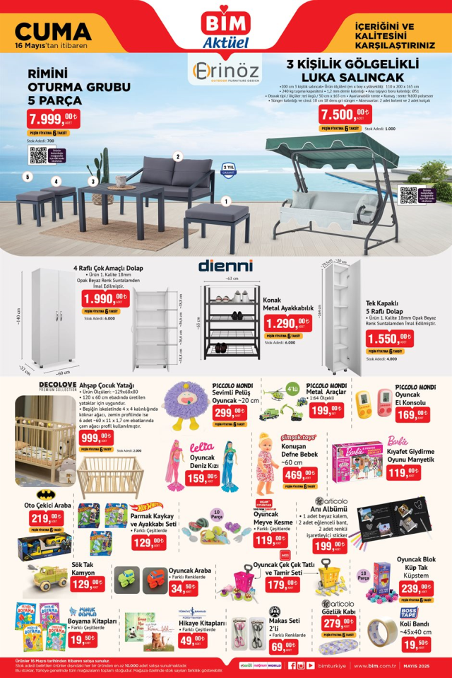 16 Mayıs BİM aktüel ürünler kataloğu! 16 Mayıs Cuma günü BİM'de hangi ürünler var?