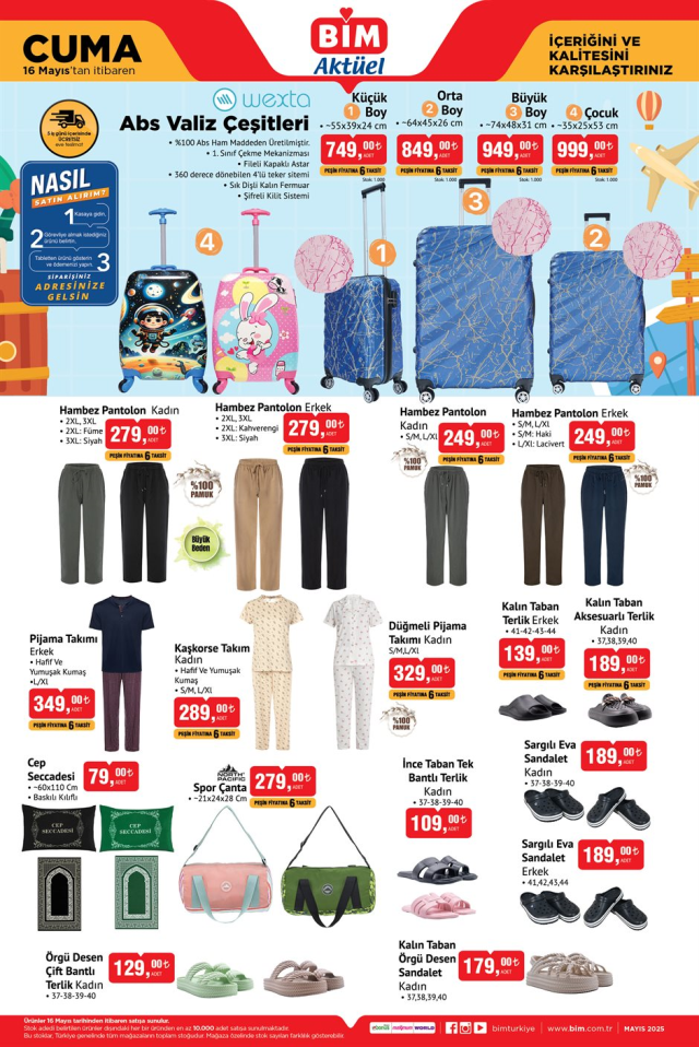 16 Mayıs BİM aktüel ürünler kataloğu! 16 Mayıs Cuma günü BİM'de hangi ürünler var?