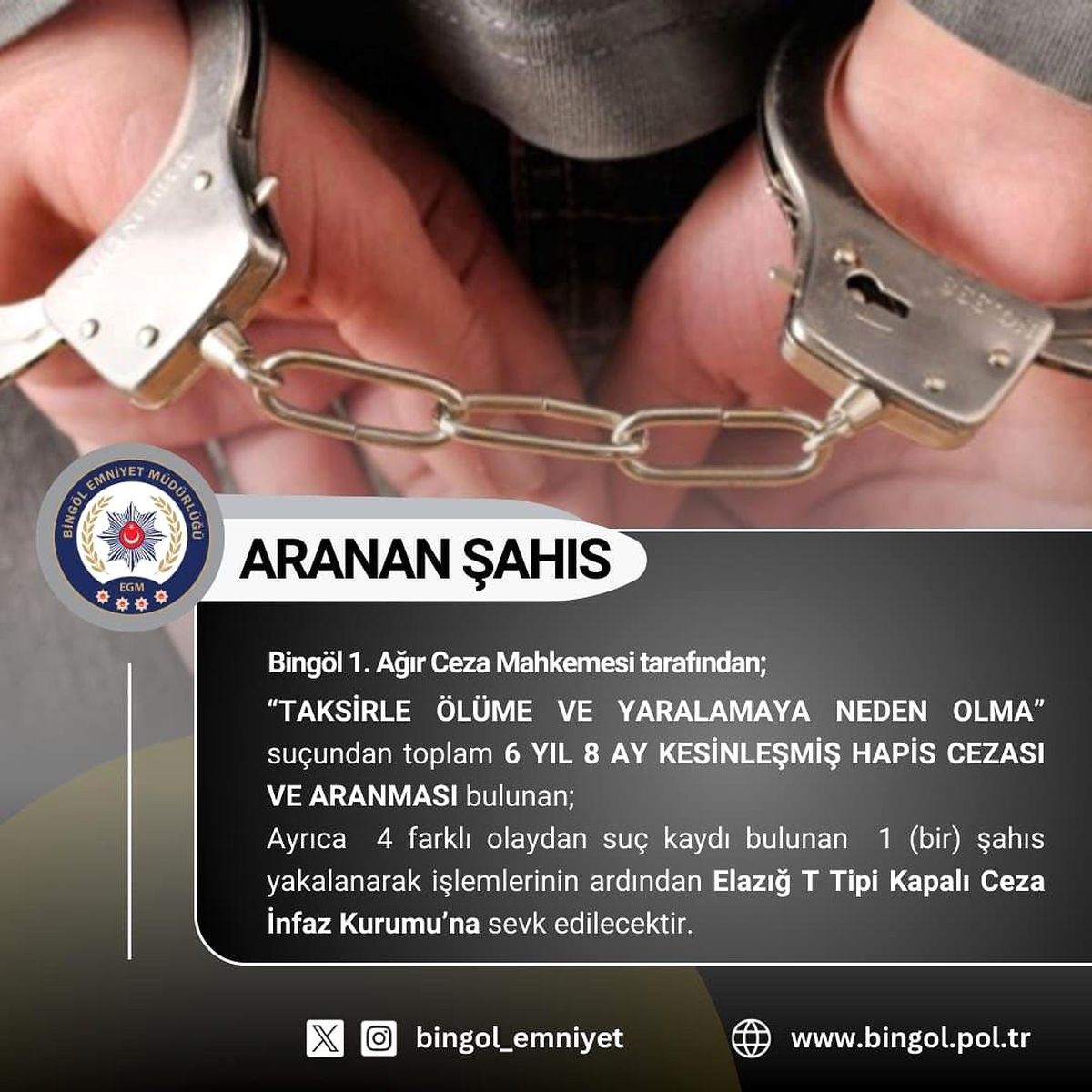 Taksirle Ölüme Neden Olan Şahıs Yakalandı