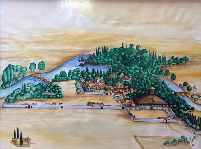 A print showing the state of Edirne Palace in the 17th century was found in Switzerland