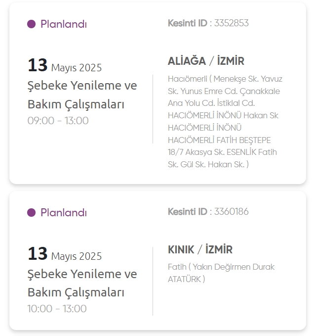 İzmir GEDİZ elektrik kesintisi! 13 Mayıs İzmir'de elektrik kesintisi ne zaman bitecek, elektrikler ne zaman gelecek?