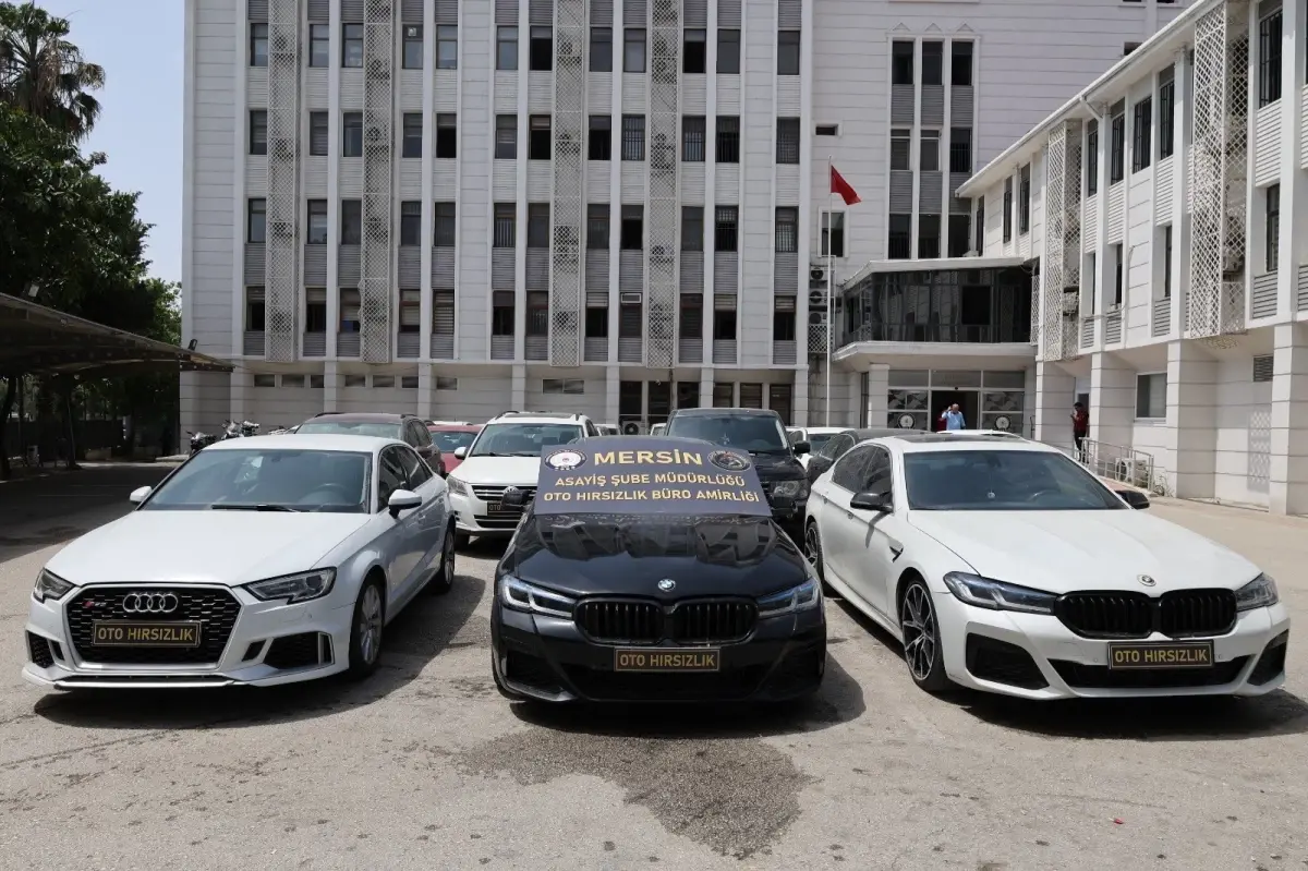 Mersin'de Otomobil Hırsızlığı Operasyonu: 50 Milyon Lira Değerinde Araç Ele Geçirildi
