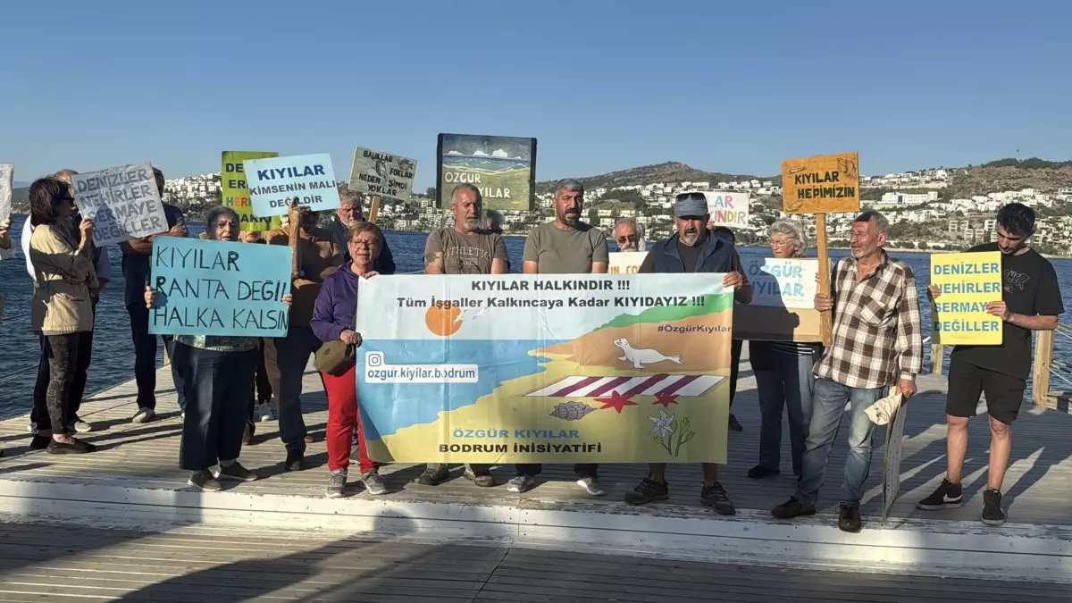 Bodrum'da Kaçak İskelere Protesto