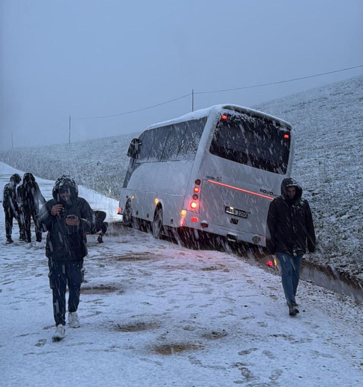 Gaziantep'te Taraftarları Taşıyan Otobüs Kaza Yaptı