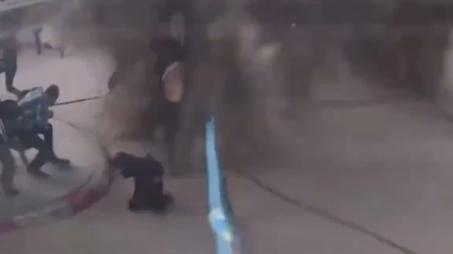 The hospital courtyard was hit by a bunker-busting bomb! Israel's brutality captured on camera