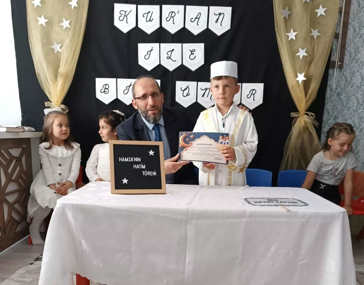 5 Yaşındaki Hamza Ayyıldız, Kur'an-ı Kerim'i Hatmetti