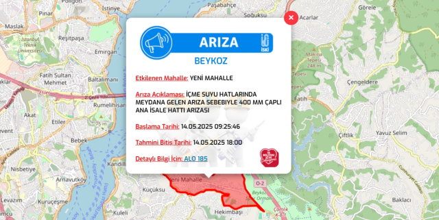 İstanbul BEYKOZ su kesintisi! 14-15 Mayıs İSKİ Beykoz su kesintisi ne zaman bitecek, sular ne zaman gelecek?