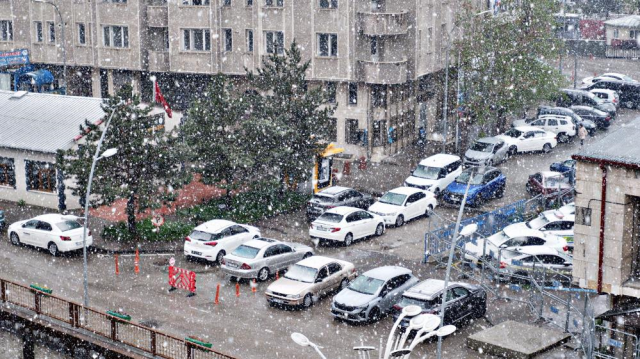 Snow surprise in May! The city center turned white