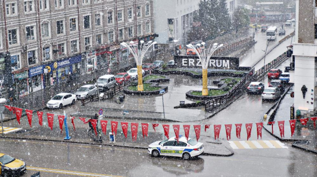 Snow surprise in May! The city center turned white